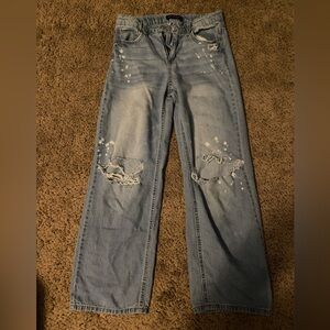 Distressed Light Blue Girls Jeans